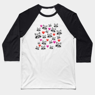 I Love Raccoons Baseball T-Shirt